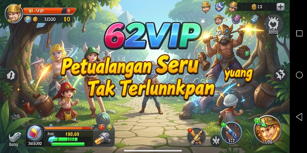 Tampilan permainan 62VIP menampilkan petualangan yang menakjubkan dan mendebarkan.