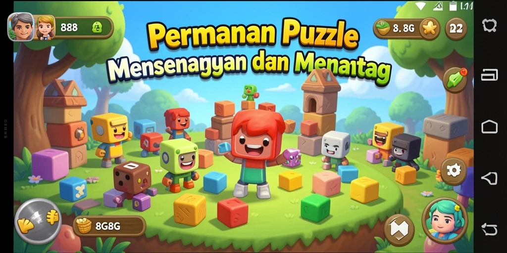 Screenshot gameplay 8G8G menampilkan momen seru memecahkan teka-teki.