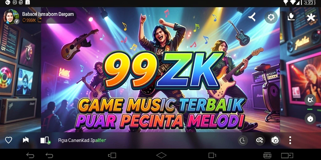 Tampilan menarik saat bermain musik di 999ZK.