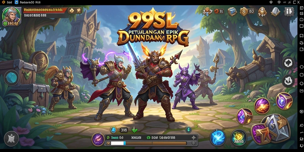 Gameplay RPG mendebarkan dengan petualangan tak terbatas.