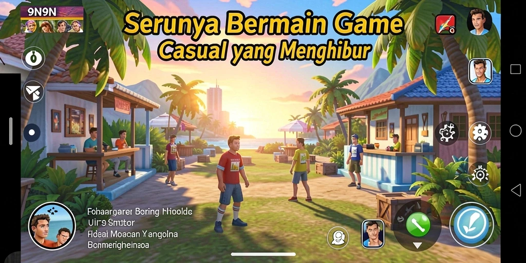 Gameplay menarik dari 9N9N yang penuh warna.