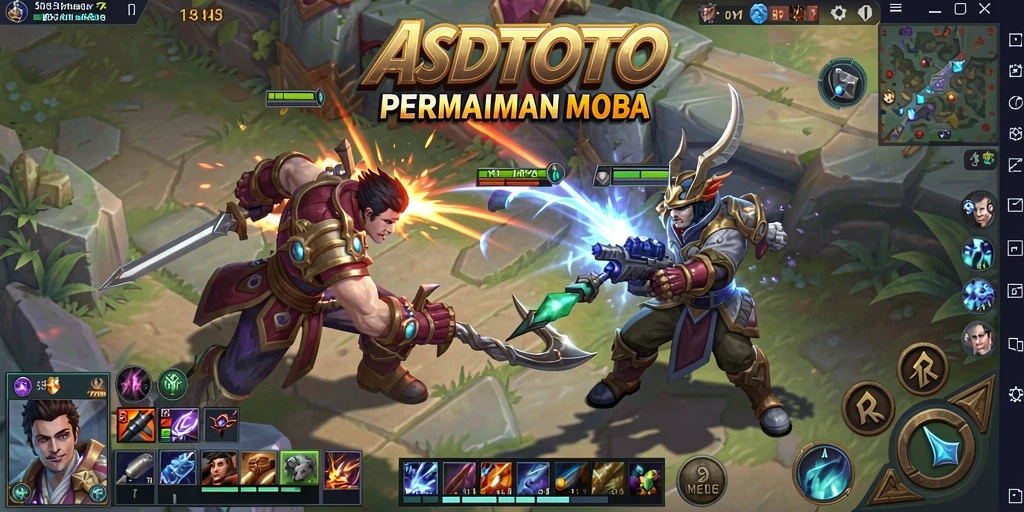 Tangkapan layar gameplay intens ASDTOTO dengan karakter unik.