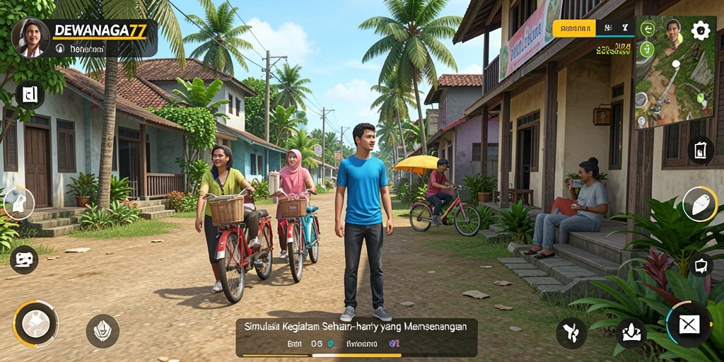 Tampilan gameplay DEWANAGA77 dengan aktivitas simulasi menarik.