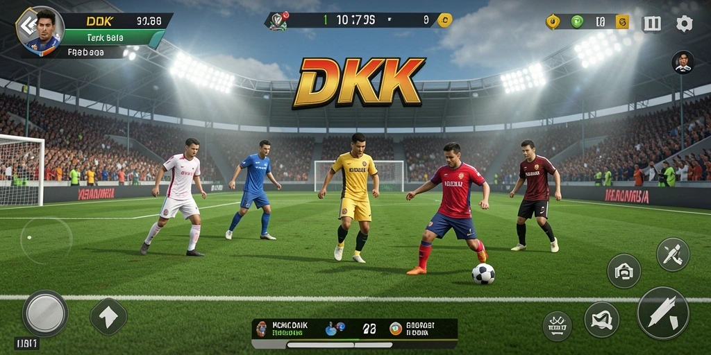 Screenshot gameplay DKK yang menampilkan aksi seru di lapangan.