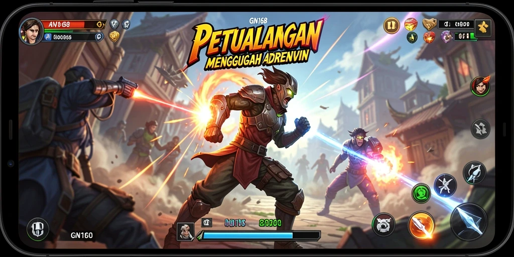 Tangkapan layar gameplay GN168 yang menegangkan dan seru.