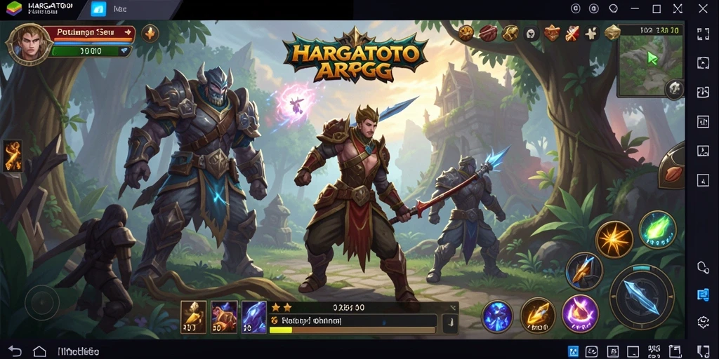 Tampilan menakjubkan dari gameplay HARGATOTO dalam mode ARPG.