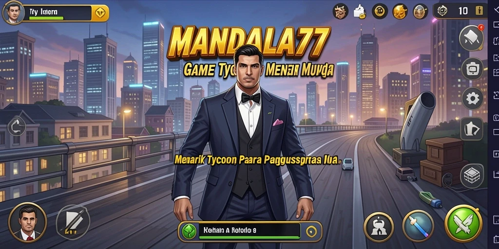 Tampilan gameplay MANDALA77 dengan elemen Tycoon yang menarik.