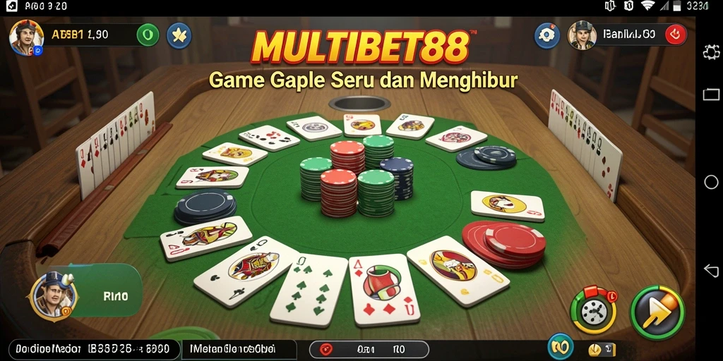 Screenshot gameplay MULTIBET88 menampilkan keseruan permainan Gaple.