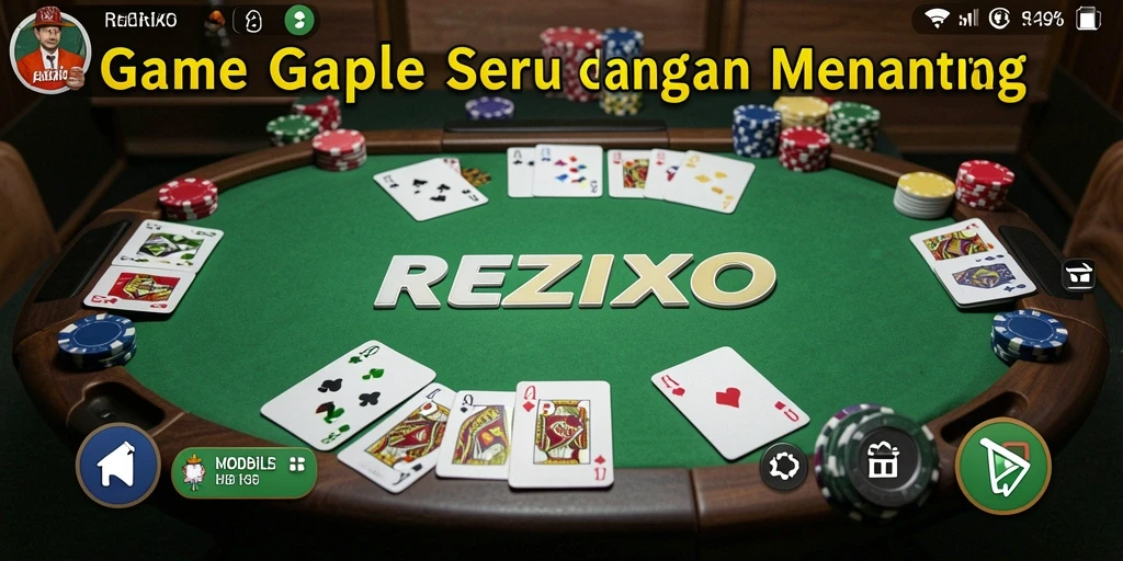 Tampilan gameplay Gaple yang menarik dan interaktif.