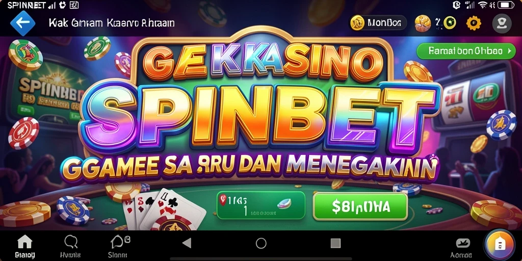 Screenshot gameplay SPINBET menampilkan keseruan permainan Kasino yang mendebarkan.