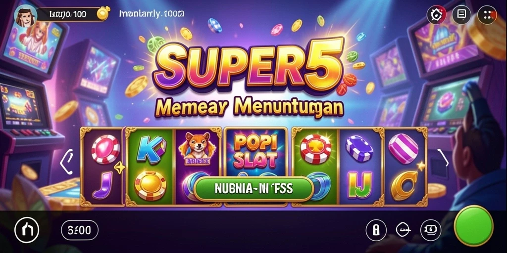 Tampilan gameplay SUPER5 yang menegangkan dan penuh warna.