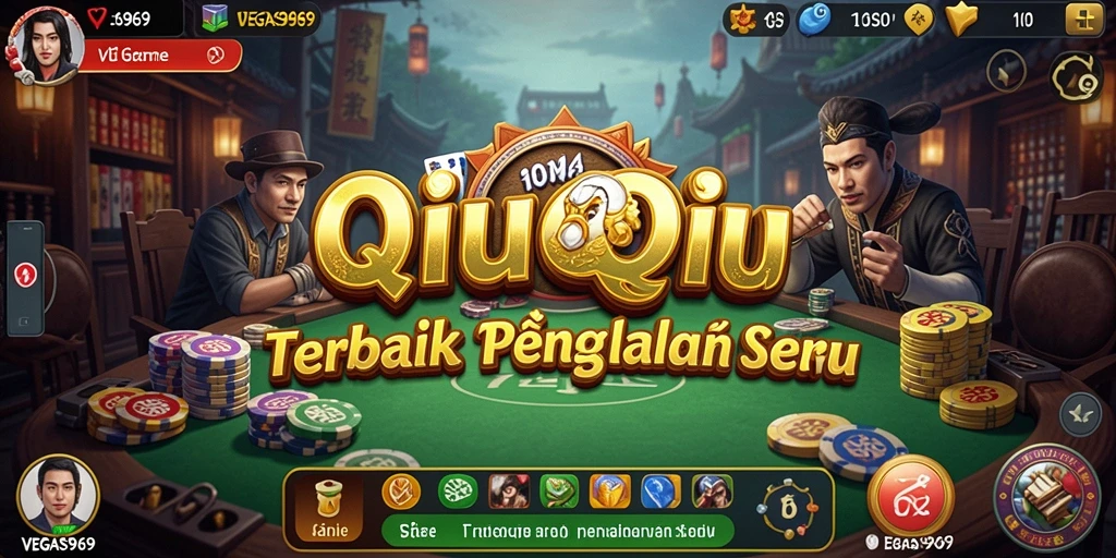 Screenshot menunjukkan momen intens saat bermain QiuQiu di VEGAS969.