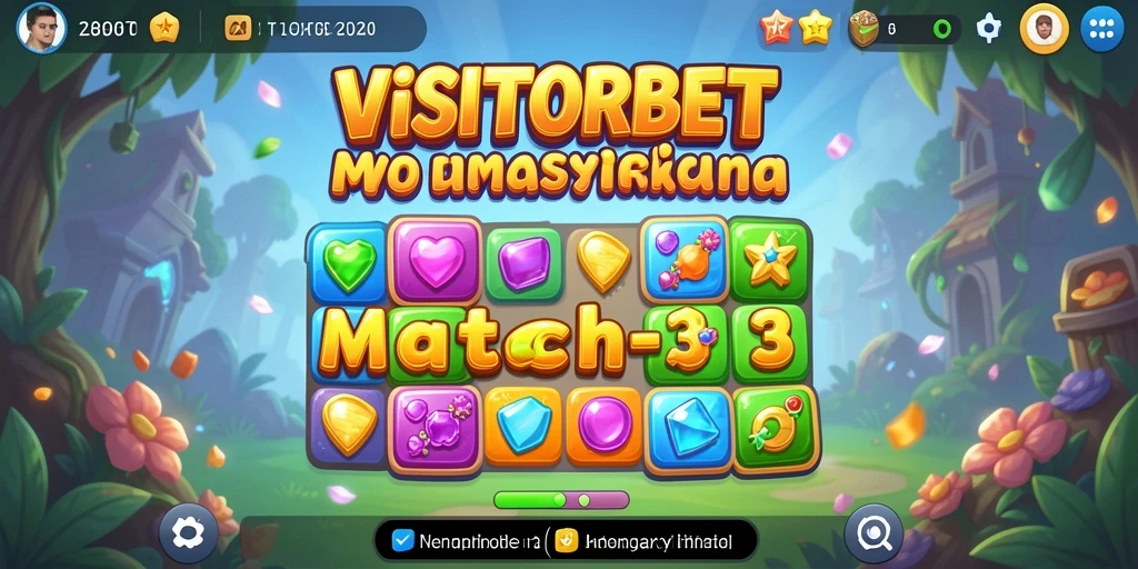Tampilan menarik gameplay <strong>VISITORBET</strong> dalam mencocokkan item di level yang beragam.
