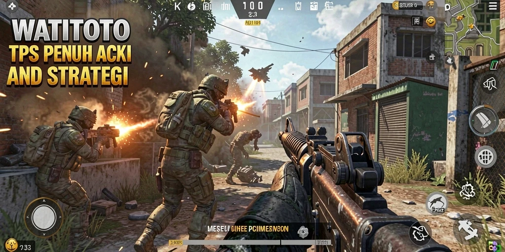 Tampilan seru gameplay WATITOTO dalam aksi TPS.