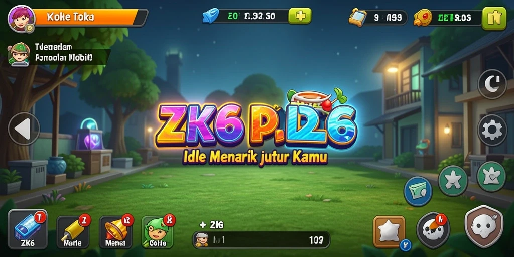 Screenshot gameplay ZK6 dengan tampilan grafis yang menarik dan interaksi sederhana.